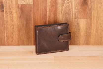 Men's Hard Leather Wallet with Press Stud UARH1406