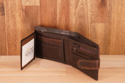 Men's Hard Leather Wallet with Press Stud UARH1406