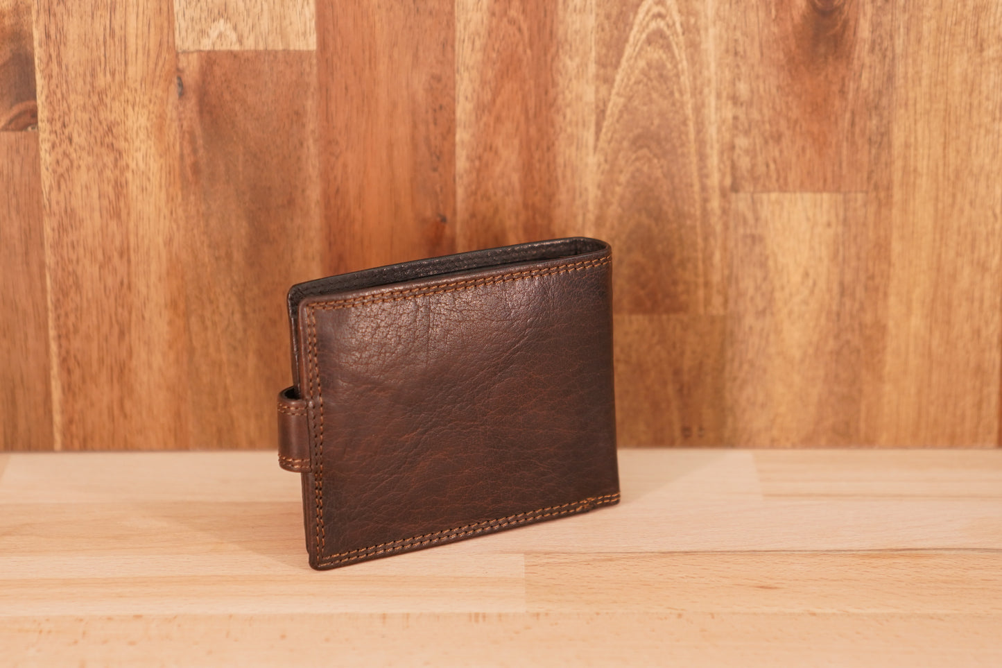 Men's Hard Leather Wallet with Press Stud UARH1406
