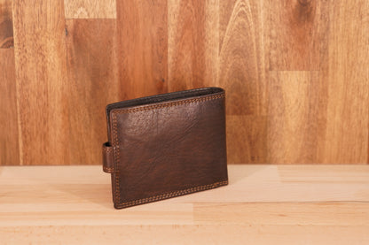 Men's Hard Leather Wallet with Press Stud UARH1406