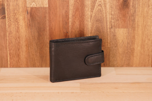 LA6041 Men's Hard Leather Wallet with Press Stud