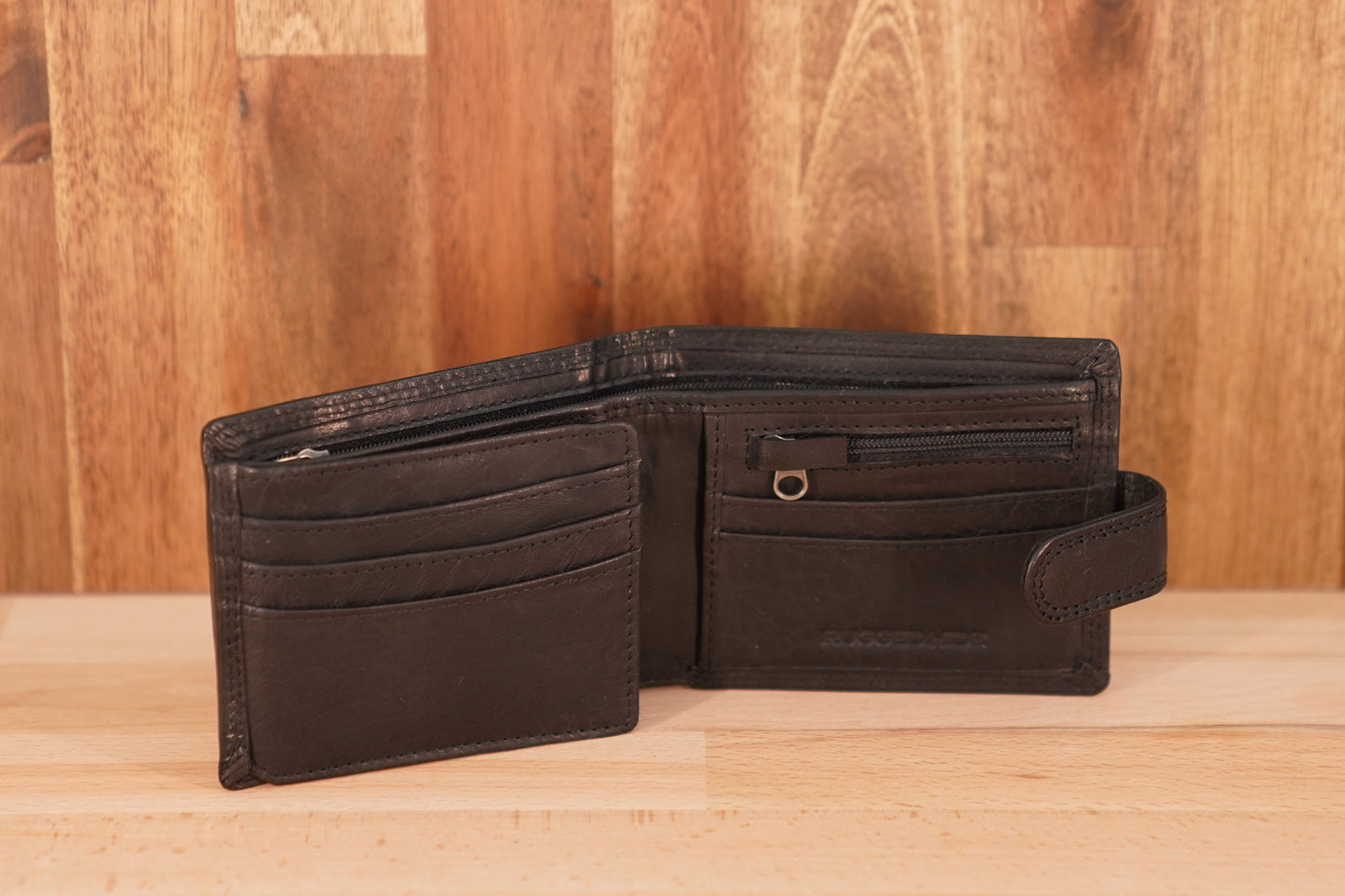 Men's Hard Leather Wallet with Press Stud UARH1406