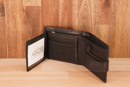 Men's Hard Leather Wallet with Press Stud UARH1406