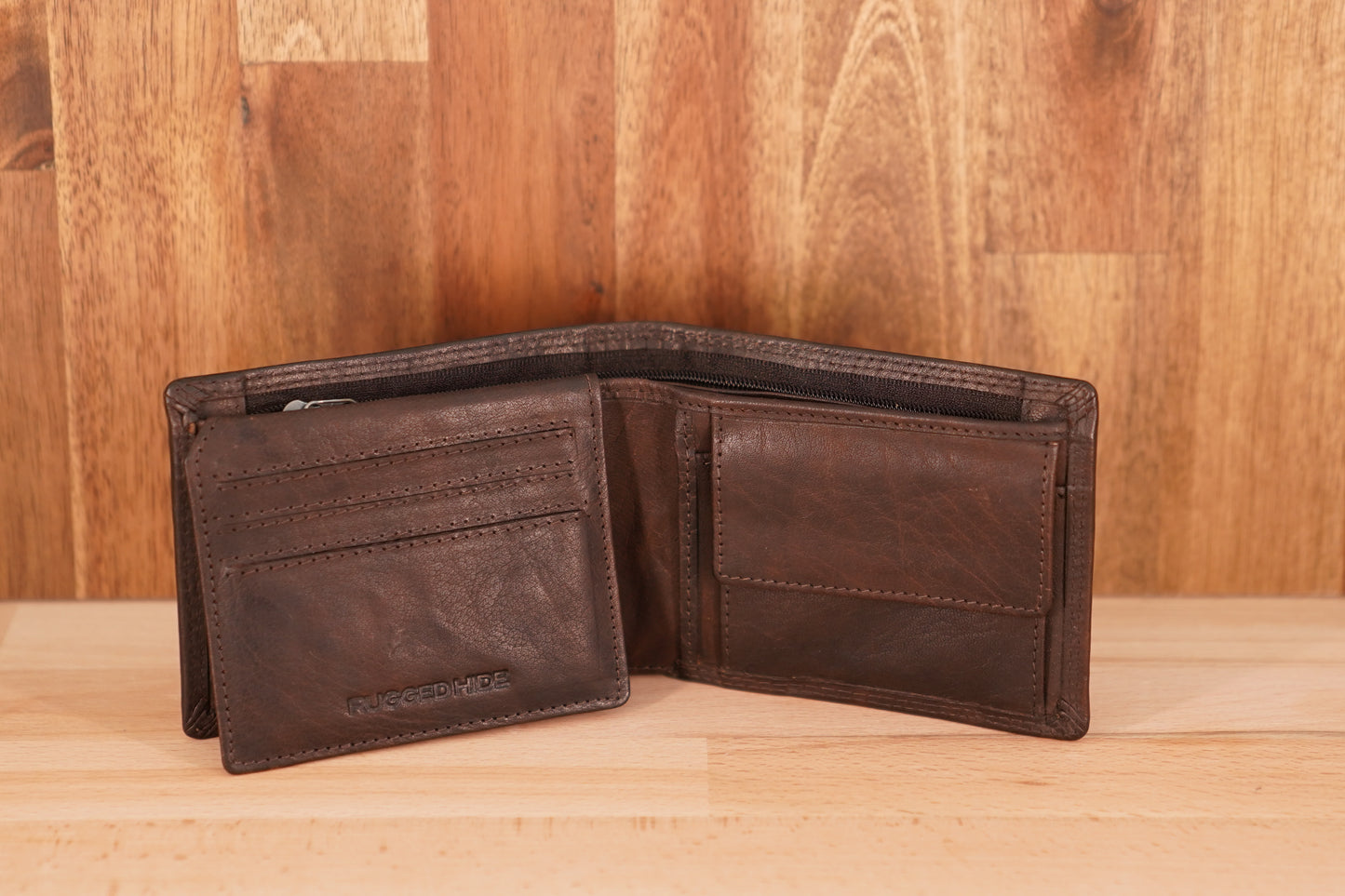 Men's Leather Wallet with Coin Section UARH128