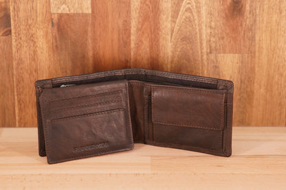 Men's Leather Wallet with Coin Section UARH128