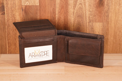 Men's Leather Wallet with Coin Section UARH128