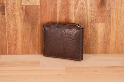 LA6001 Zipped Around Leather Wallet