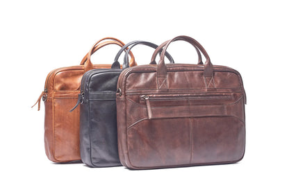 Vintage Business Leather Laptop / Document Brief Bag UARH4264
