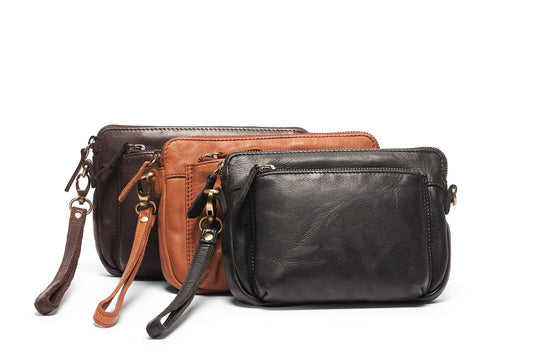 LA334 Ladies Small Cross Body Bag/Leather Clutch