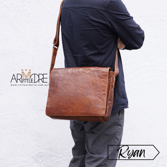 Leather Satchel Bag / Small Laptop Bag UARH1347