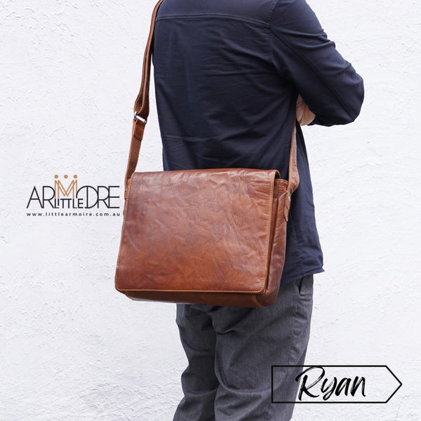 Rugged Hide Ryan-1347 Leather Satchel Bag for iPad Pro