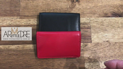 LA3027 Slim Hard Case Leather Business Card Holder