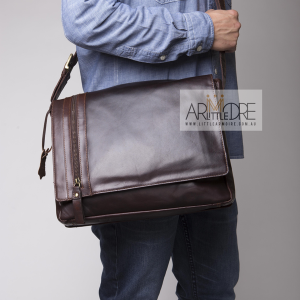 Oran Leather OB-23249 Phil Soft Leather Satchel - Little Armoire - Online Leather Goods Store Australia