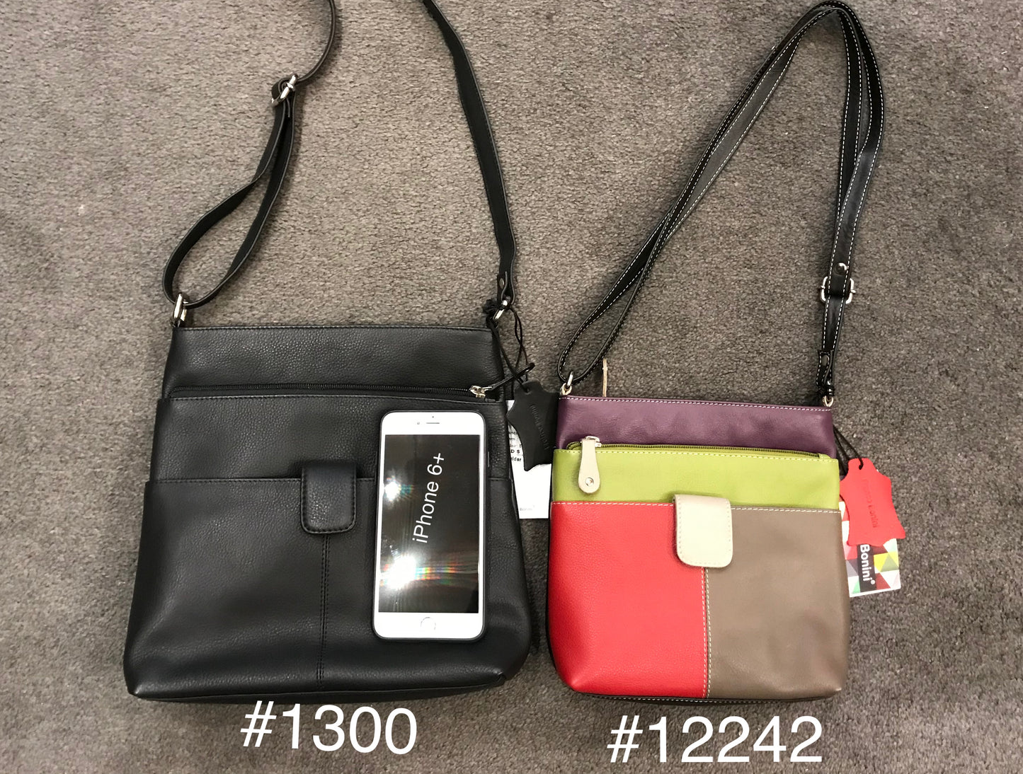 FB-1300 Multi Coloured Large Leather Shoulder / Cross Body Bag