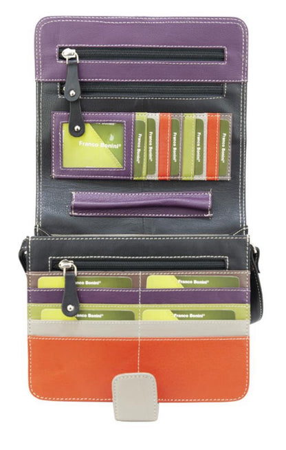 FB-1231 Multi Card Organiser RFID Protected Travel Leather Bag
