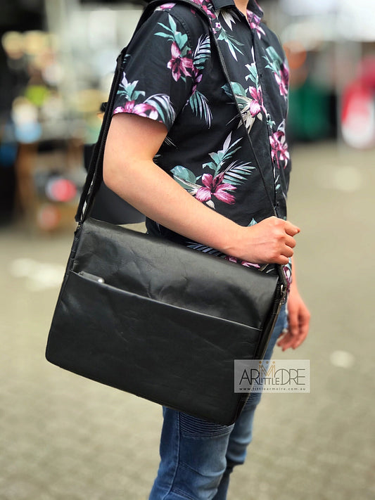 Classic Large Leather Satchel Laptop Bag UARHOB16085