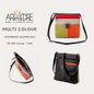 FB-1300 Multi Coloured Large Leather Shoulder / Cross Body Bag