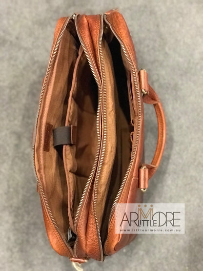 Rugged Hide RH-231 Liam Business Leather Laptop Bag / Briefcase