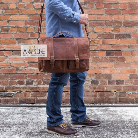 Rugged Hide RH-6000 Emerson Classic Laptop Bag - Little Armoire - Online Leather Goods Store Australia