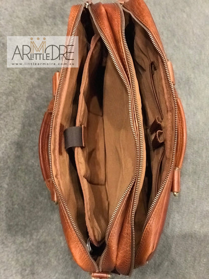 Rugged Hide RH-231 Liam Business Leather Laptop Bag / Briefcase