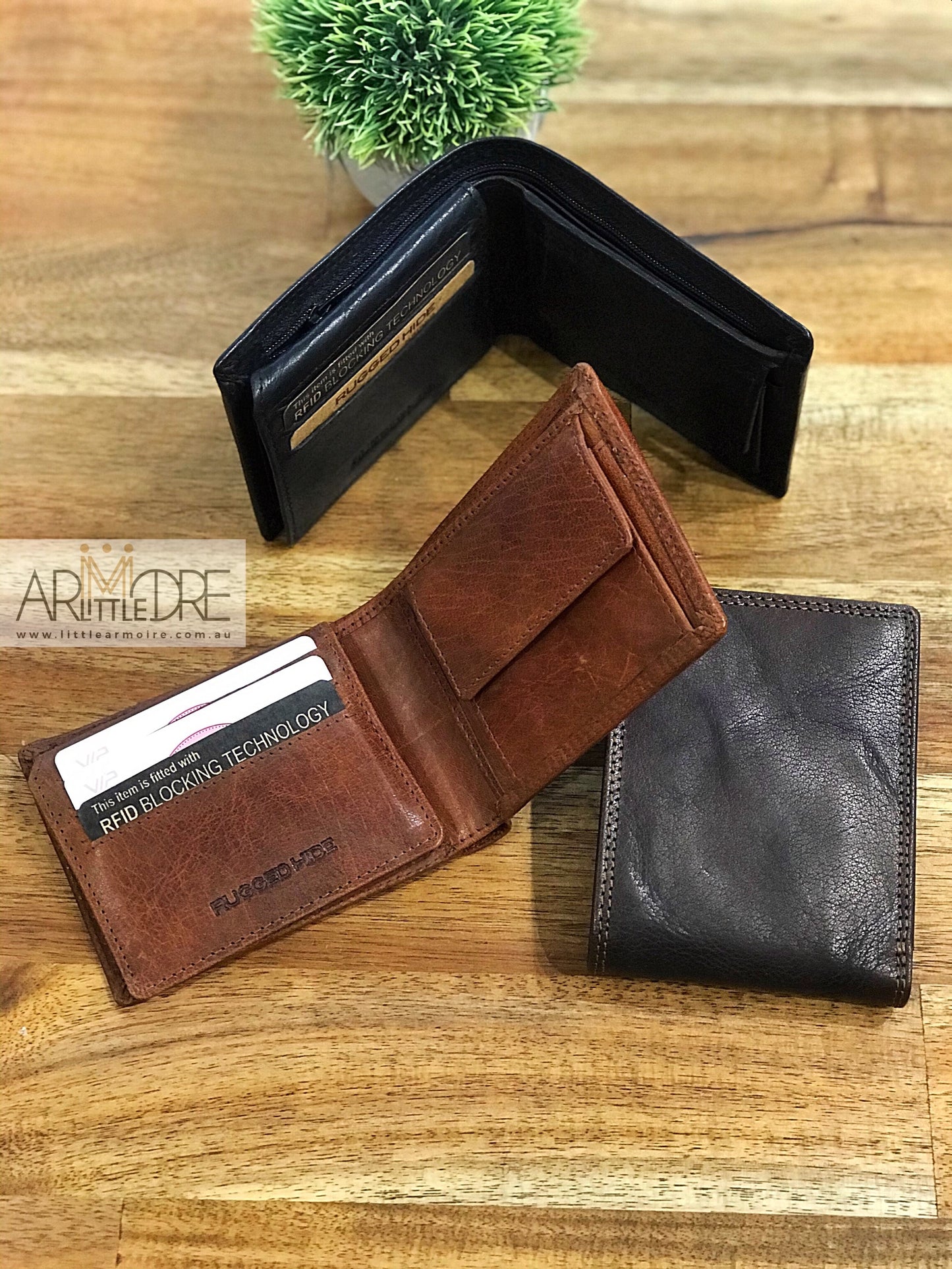 Men's Leather Wallet with Coin Section UARH128