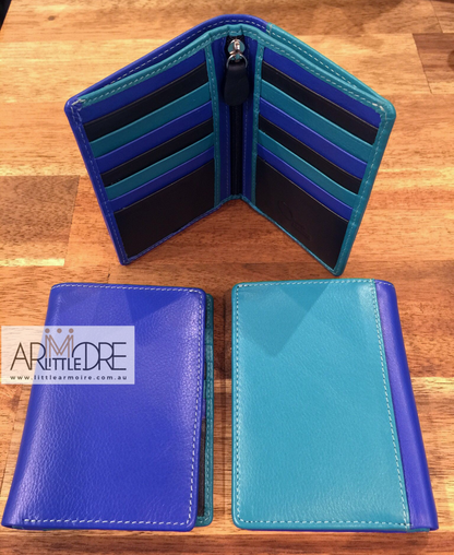 Mini Leather Card Holder Wallet with Zip for Coin - UARHRW02