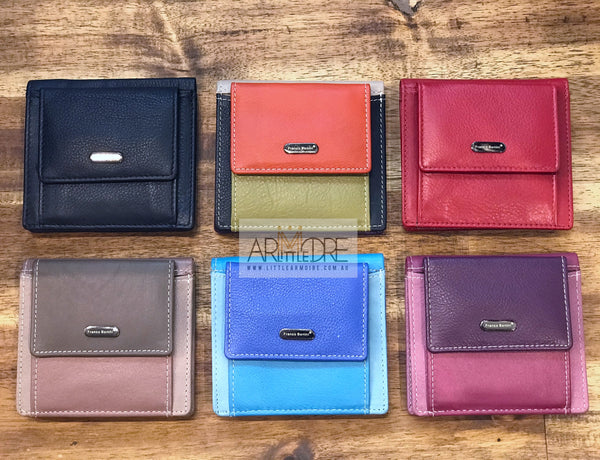 Franco Bonini FB-15033 Mini RFID Leather Wallet / Coin Purse