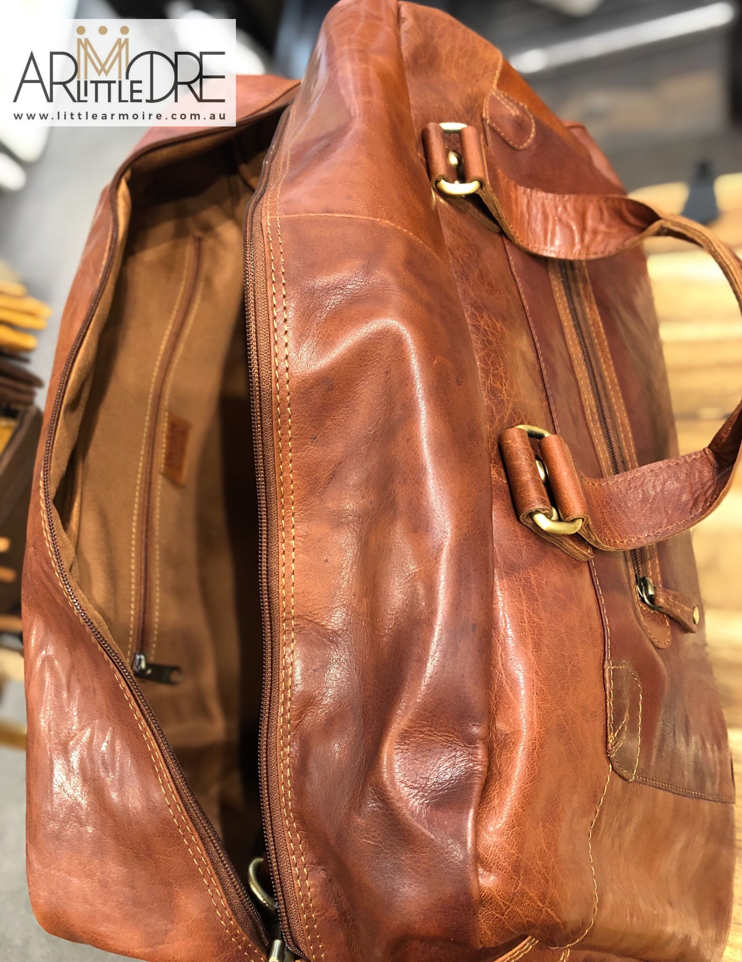 Leather Travel Bag / Luggage UARHOB17336