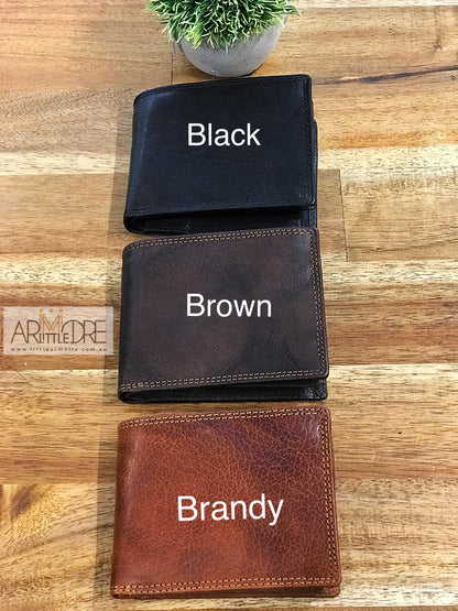 Men's Leather Wallet with Coin Section UARH128