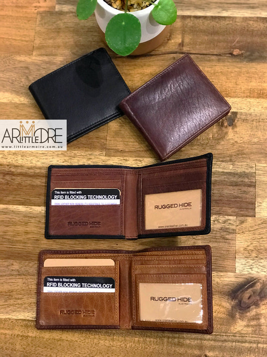 LA6604 Two Tone RFID Leather Mens Wallet