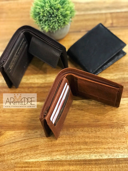 Men's Leather Wallet with Coin Section UARH128