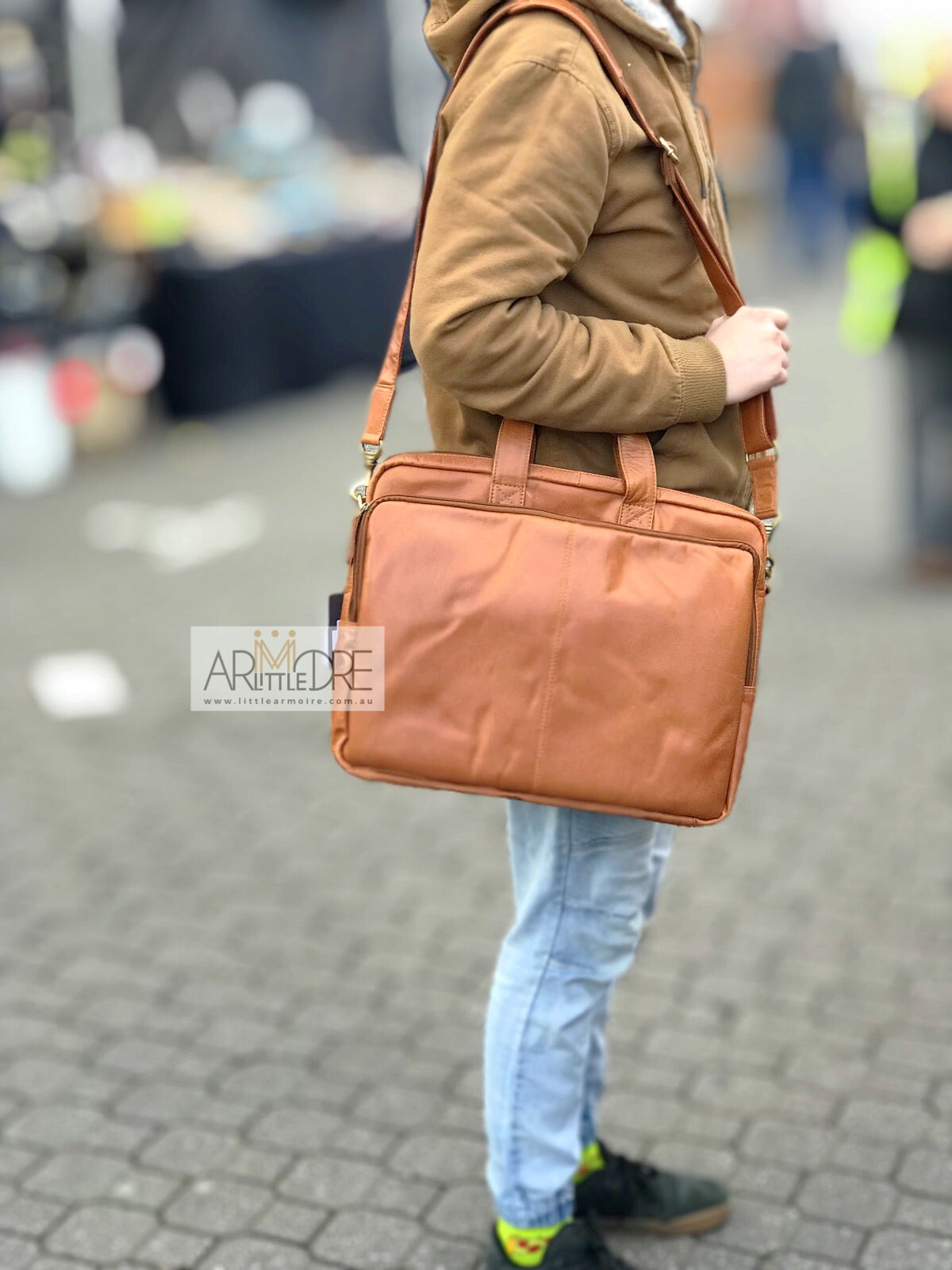 LA28032 Business Leather Laptop Bag