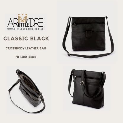 FB-1300 Multi Coloured Large Leather Shoulder / Cross Body Bag