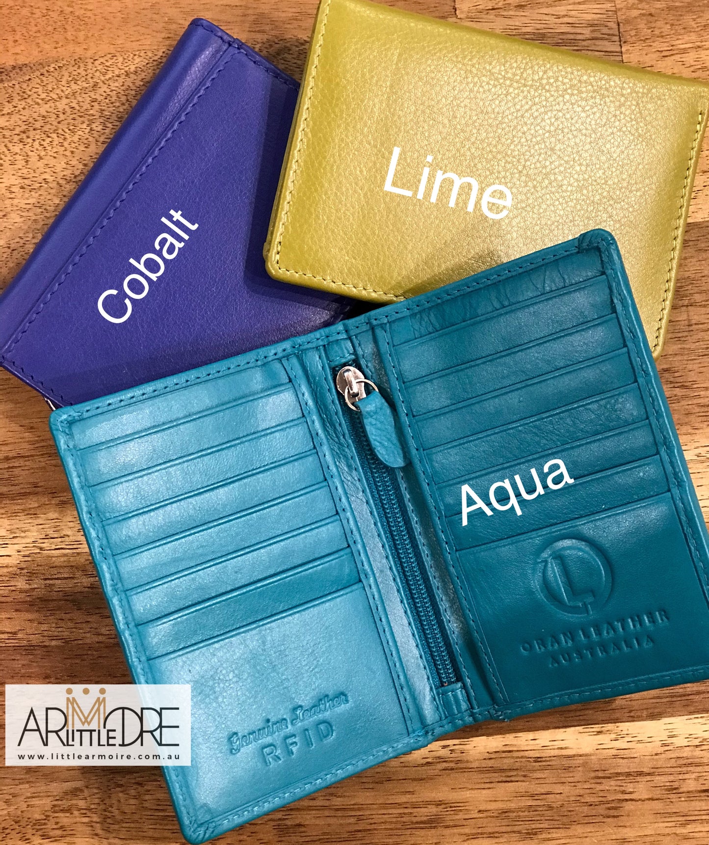 Mini Leather Card Holder Wallet with Zip for Coin - UARHRW02