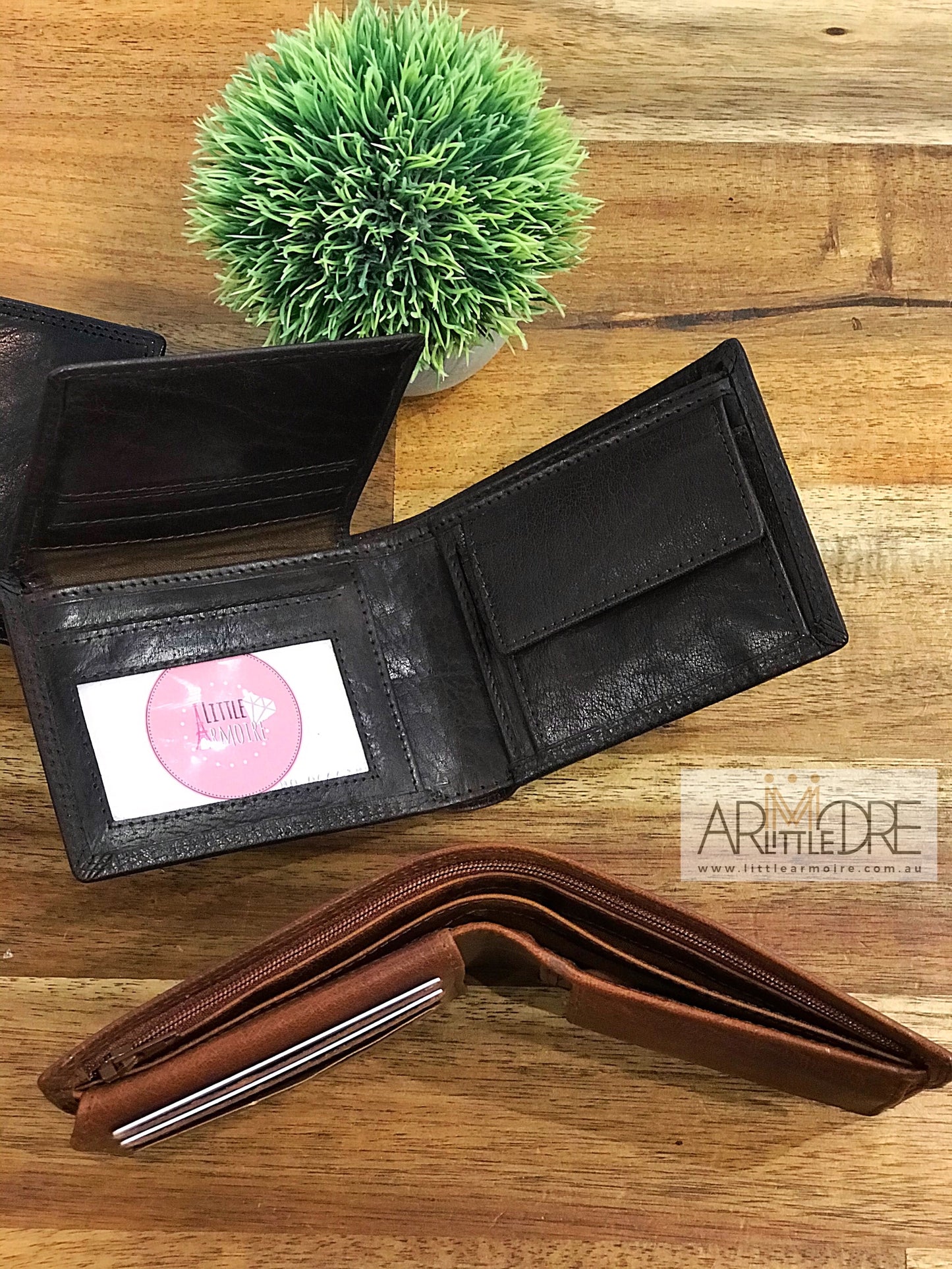 Men's Leather Wallet with Coin Section UARH128