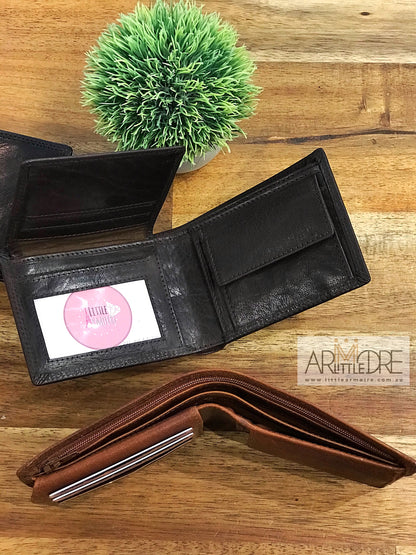 Men's Leather Wallet with Coin Section UARH128