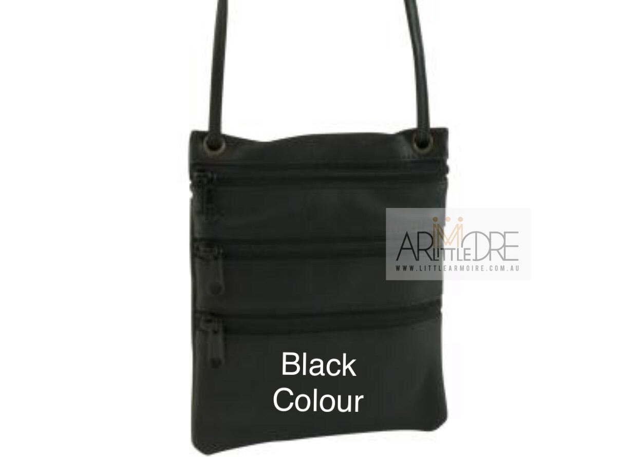 Multi Coloured Small Soft Sling Leather Bag UAFB144