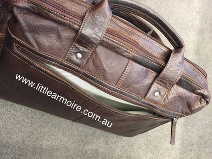 RH-7002 Turku Vintage Brief / Satchel Laptop Bag - Little Armoire - Online Leather Goods Store Australia