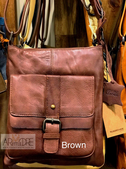 Rugged Hide RH-9526 Audrina Soft Leather Cross Body Bag