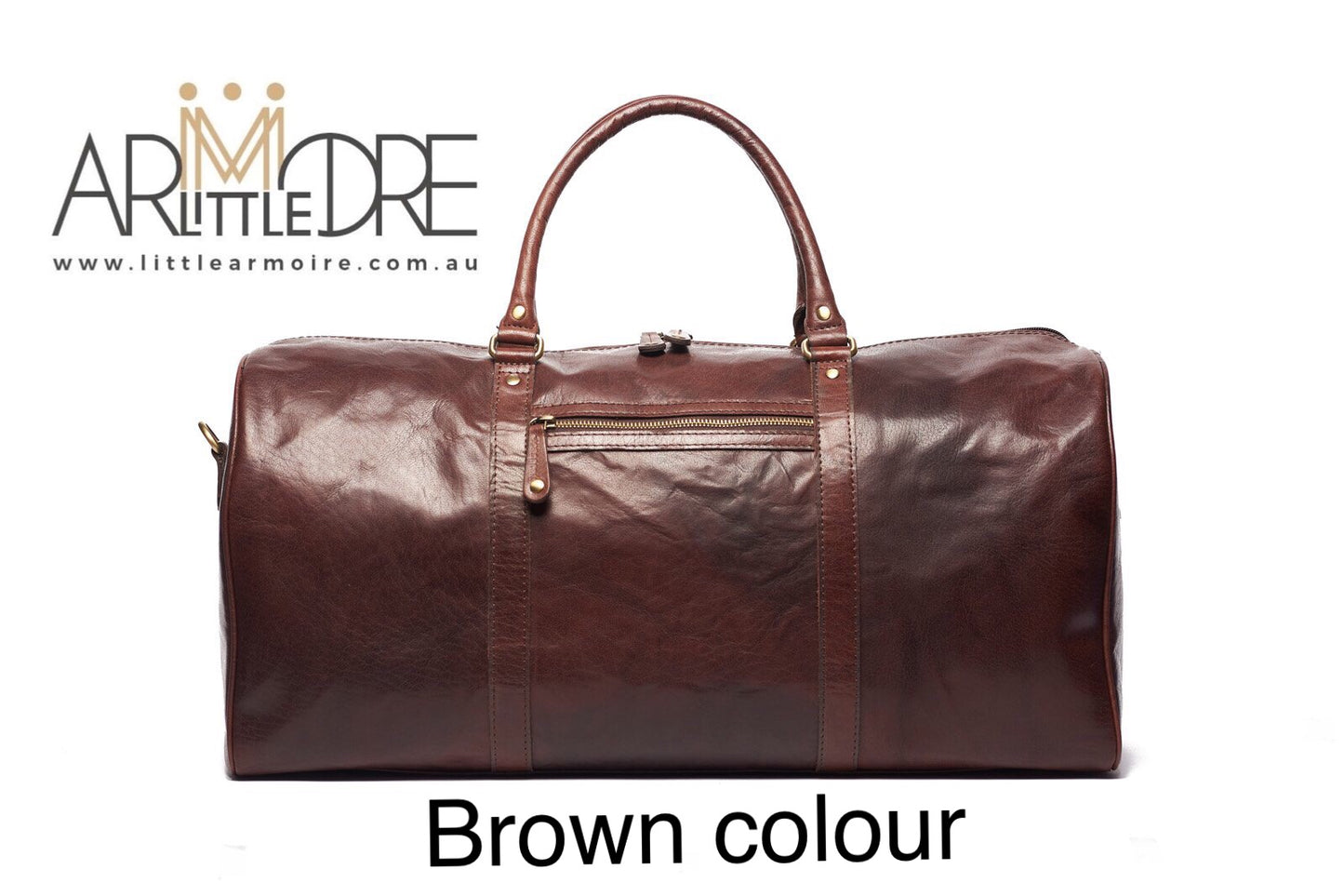 Leather Luggage Bag with Trolley Strap UARH234 London