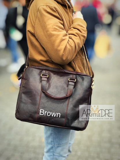Rugged Hide RH-231 Liam Business Leather Laptop Bag / Briefcase