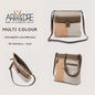 FB-1300 Multi Coloured Large Leather Shoulder / Cross Body Bag