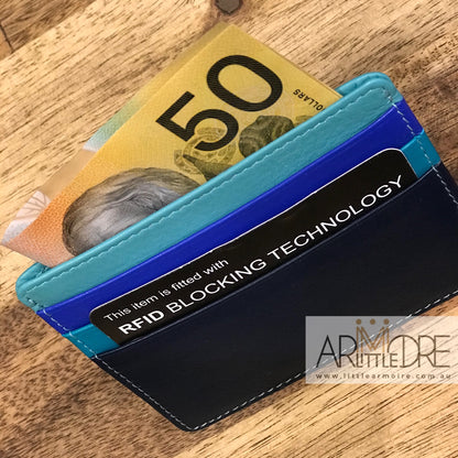 RFID Protected Leather Card Holder with ID Window - UARHSAF7202