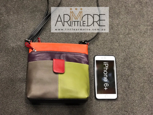 Franco Bonini FB-12242 Multi Coloured Small Leather Shoulder / Cross Body Bag - Little Armoire - Online Leather Goods Store Australia