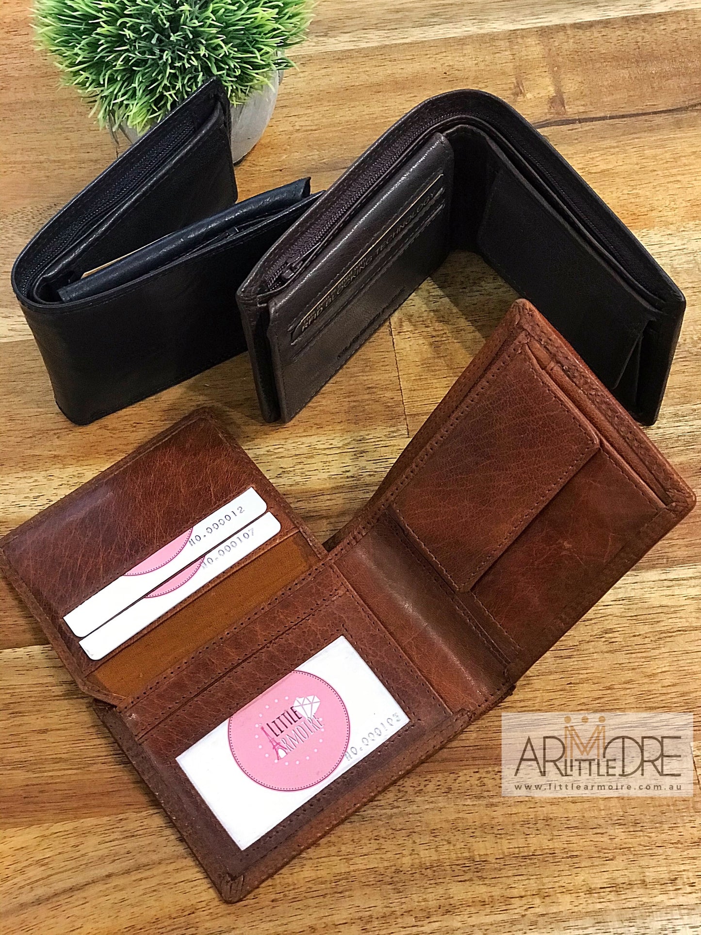 Men's Leather Wallet with Coin Section UARH128