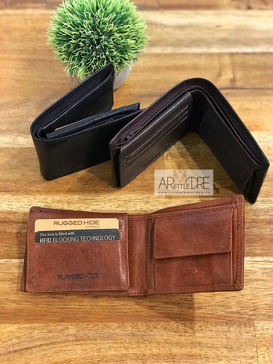 LA821 Men's Leather Wallet with Coin Section