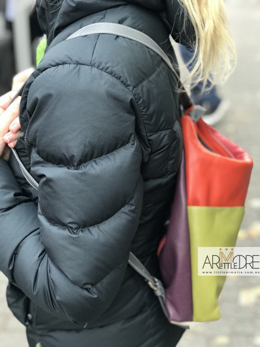 Convertible Leather Shoulder Bag / Backpack UAFB207