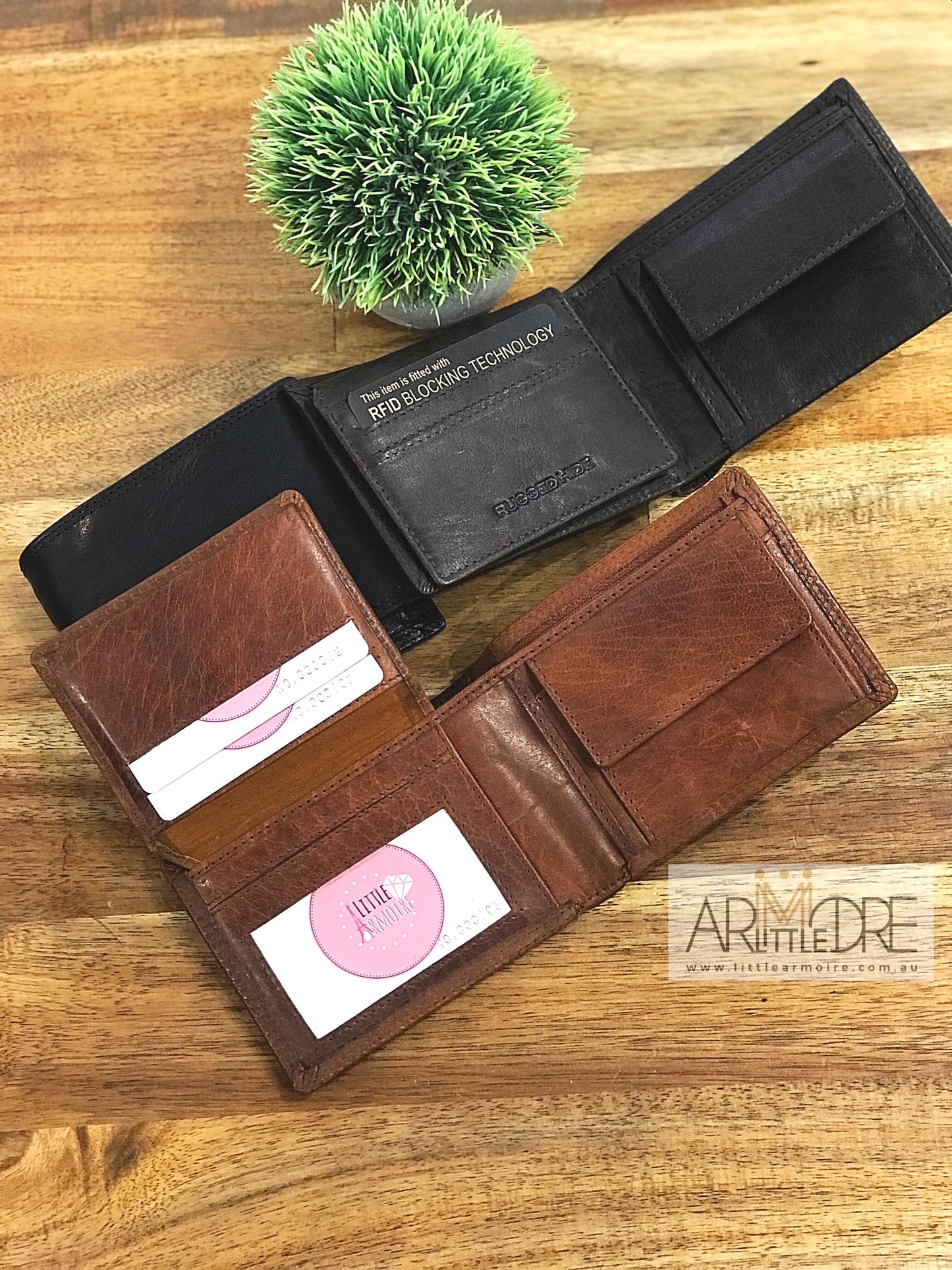 Men's Leather Wallet with Coin Section UARH128