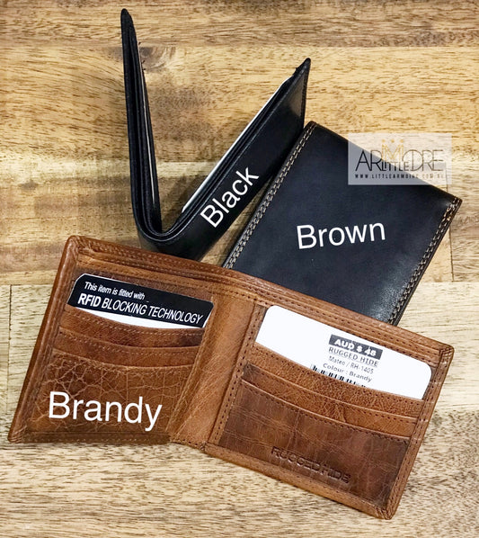 LA5041 Slim Bi-Bold Men's Leather Wallet