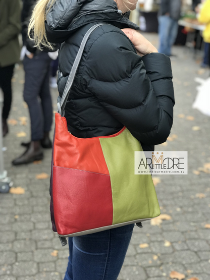Convertible Leather Shoulder Bag / Backpack UAFB207